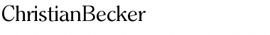 ChristianBecker Regular Font