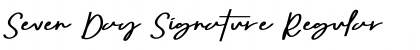 Download Seven Day Signature Font