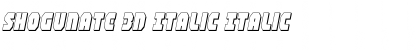 Shogunate 3D Italic Font