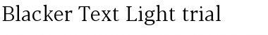Blacker Text Light Font