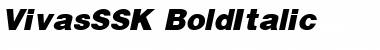 VivasSSK BoldItalic Font