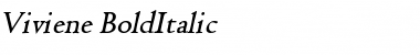 Viviene BoldItalic Font