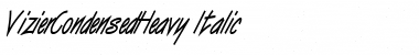 VizierCondensedHeavy Italic