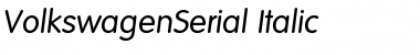 VolkswagenSerial Italic Font