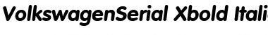 VolkswagenSerial-Xbold Italic Font
