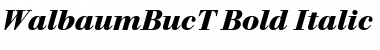 WalbaumBucT Bold Italic