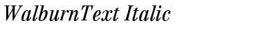 WalburnText Italic Font