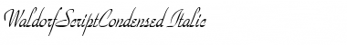 WaldorfScriptCondensed Italic Font