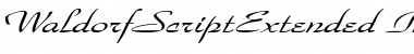 WaldorfScriptExtended Italic Font