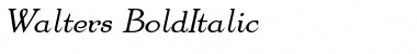 Walters BoldItalic Font