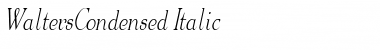 WaltersCondensed Italic Font
