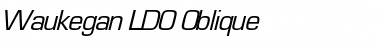 Waukegan LDO Oblique Font