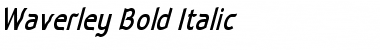 Waverley Bold Italic Regular Font