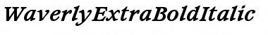 WaverlyExtraBoldItalic Font WaverlyExtraBoldItalic Font