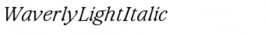 Download WaverlyLightItalic Font Download WaverlyLightItalic Font
