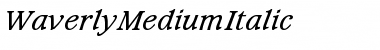 WaverlyMediumItalic Roman Font