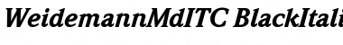 WeidemannMdITC Black Italic