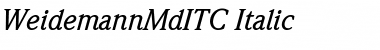 WeidemannMdITC Italic Font