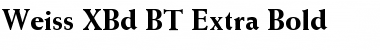 Weiss XBd BT Extra Bold Font