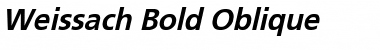 Weissach Bold Oblique Font