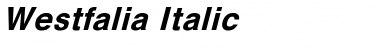 Westfalia Italic Font