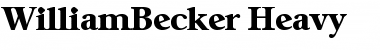 WilliamBecker-Heavy Regular Font