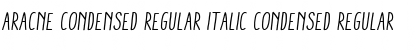 Download Aracne Condensed Regular Italic Font