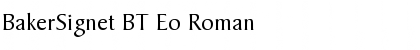 BakerSignet BT Eo Font