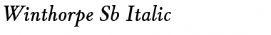 Winthorpe SemiBold Italic Font