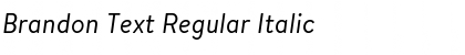 Brandon Text Regular Italic Font