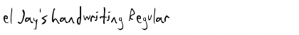 el Jay's handwriting Regular Font