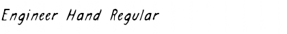 Download Engineer Hand Font