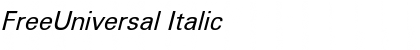 FreeUniversal Italic Font
