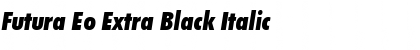 Futura Eo Extra Black Italic Font
