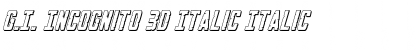 Download G.I. Incognito 3D Italic Font
