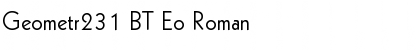 Geometr231 BT Eo Roman Font