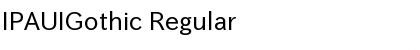 IPAUIGothic Font