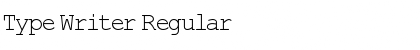 Type Writer Regular Font