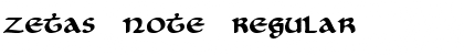 Zetas Note Regular Font