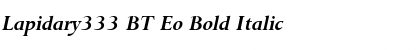 Lapidary333 BT Eo Bold Italic Font