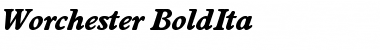 Worchester-BoldIta Regular Font