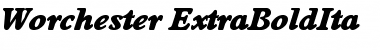 Worchester-ExtraBoldIta Regular Font