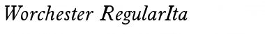 Worchester-RegularIta Regular Font