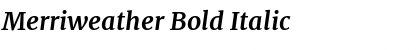 Merriweather Bold Italic Font