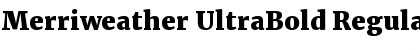 Merriweather UltraBold Regular Font