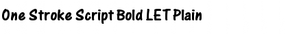 One Stroke Script Bold LET Font