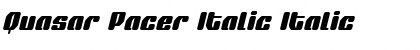 Quasar Pacer Italic Italic Font