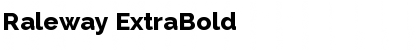 Raleway ExtraBold Font