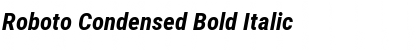Roboto Condensed Bold Italic Font