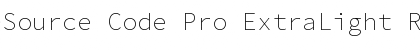 Source Code Pro ExtraLight Regular Font